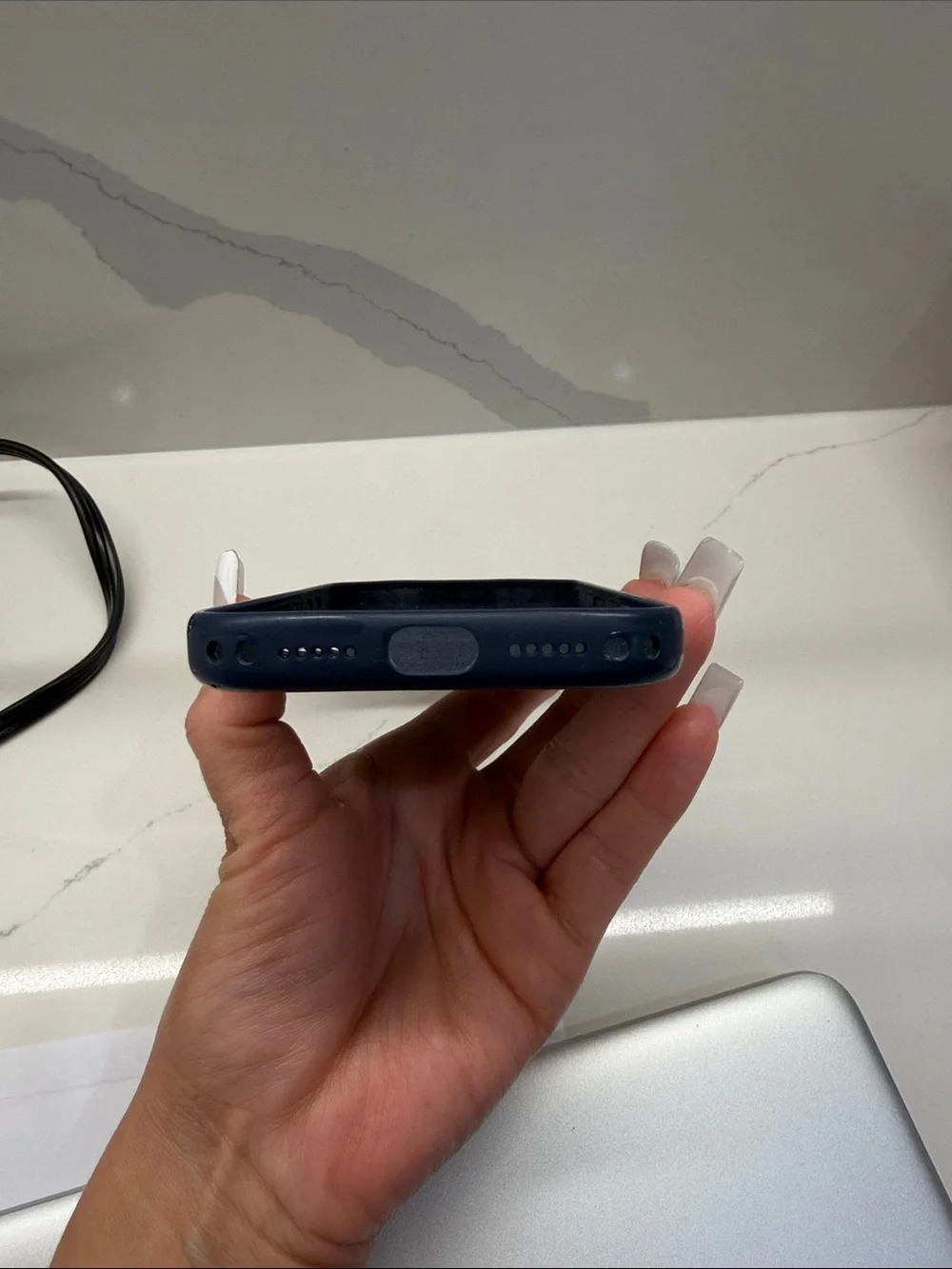 Apple Navy Blue Silicone iPhone Case 17 Pro